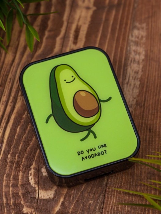 Контейнер для линз "Do you like avocado", square 