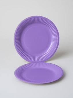 Набор бумажных тарелок 20 шт. "Party purple" (180 мм)