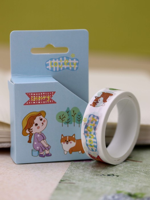 Декоративный скотч «Girlfriend», blue dog 