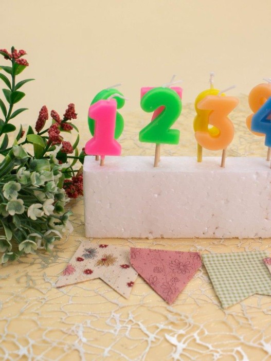 Набор свечей 10 шт. &quot;Numbers 0-9&quot;, (8 см) 