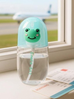 Дорожная бутылочка "Smile frog day", green (60 ml)