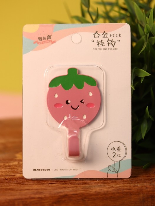 Крючок на липучке «Nice strawberry», pink 
