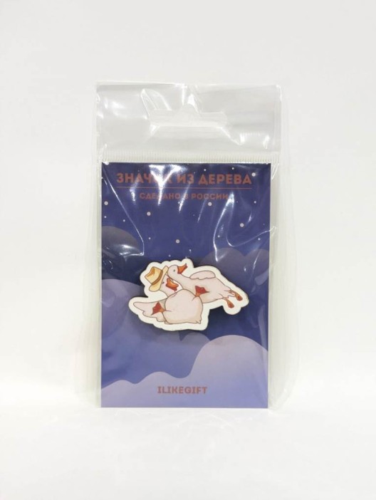 Значок ECO из дерева &quot;Goose vibe&quot; 