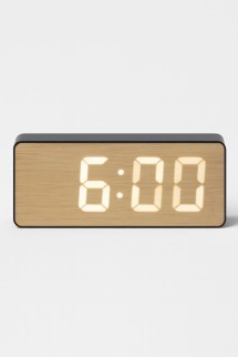 Часы-будильник электронные «Scandi Glow», black, USB (16*2,9*6,5 см)