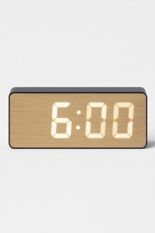 Часы-будильник электронные «Scandi Glow», black, USB (16*2,9*6,5 см)