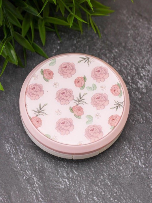 Контейнер для линз &quot;Flower&quot;, pink 