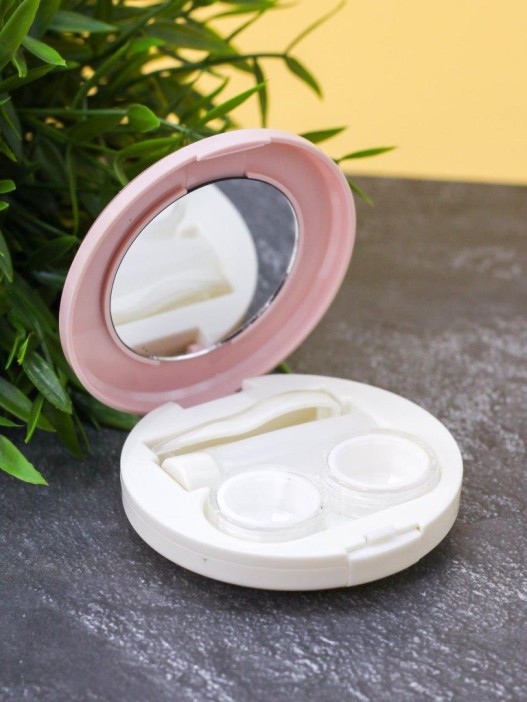 Контейнер для линз &quot;Flower&quot;, pink 