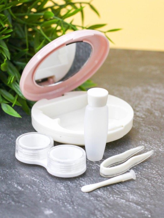 Контейнер для линз &quot;Flower&quot;, pink 