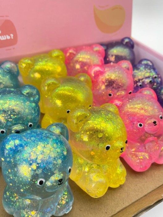 Мялка - антистресс «Милый мишка», шоу-бокс 12 шт. 