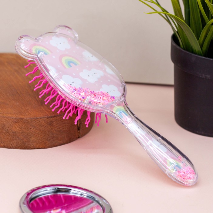 Расческа "Hello rainbow cloud", pink 