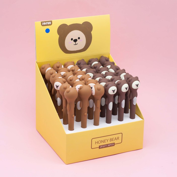Ручка &quot;Honey bear&quot; mix, шоубокс 36 шт. 