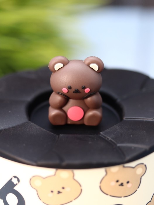 Кружка керамическая «Милый медвежонок», черная (360 мл) 