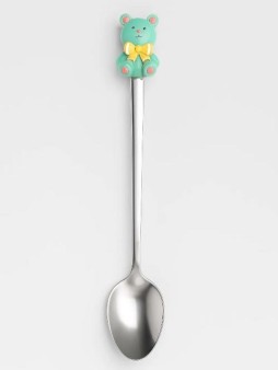 Ложка десертная "Bear bow", green