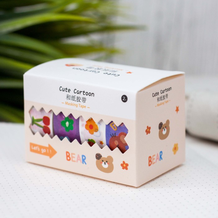 Набор декоративного скотча &quot;Cute cartoon Bear&quot;, yellow 