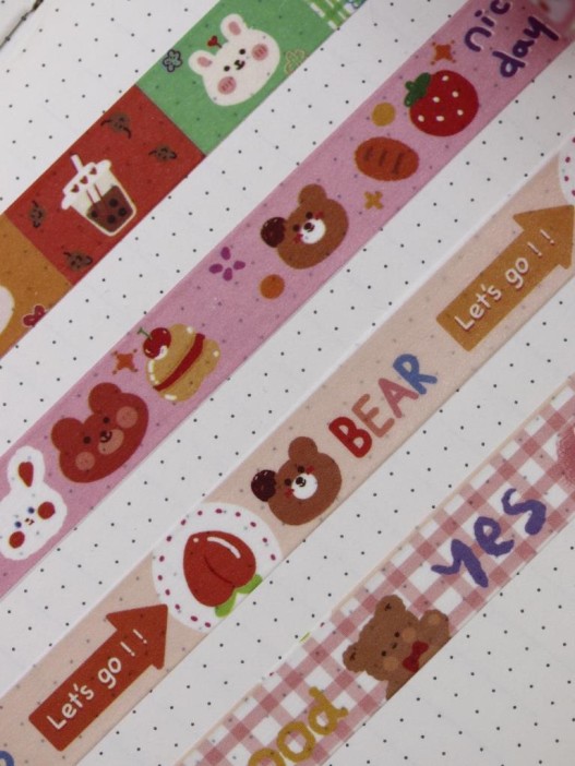 Набор декоративного скотча &quot;Cute cartoon Bear&quot;, yellow 