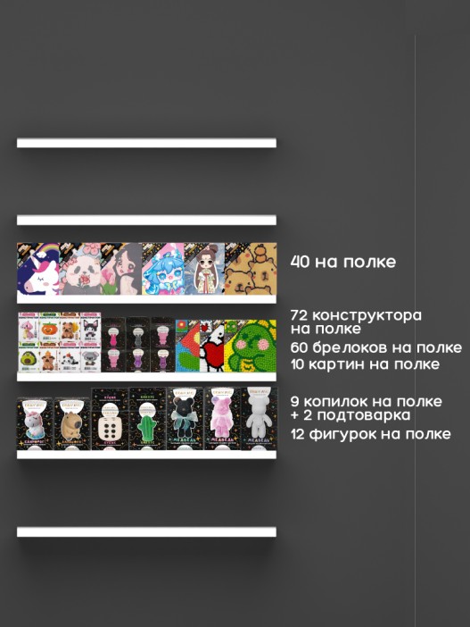 Готовый комплект для выкладки наборов для творчества DrawMe! №1 