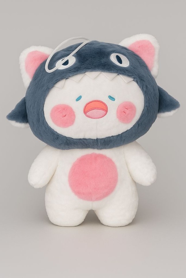 Мягкая игрушка (3+) "Кот-акула", 32 см