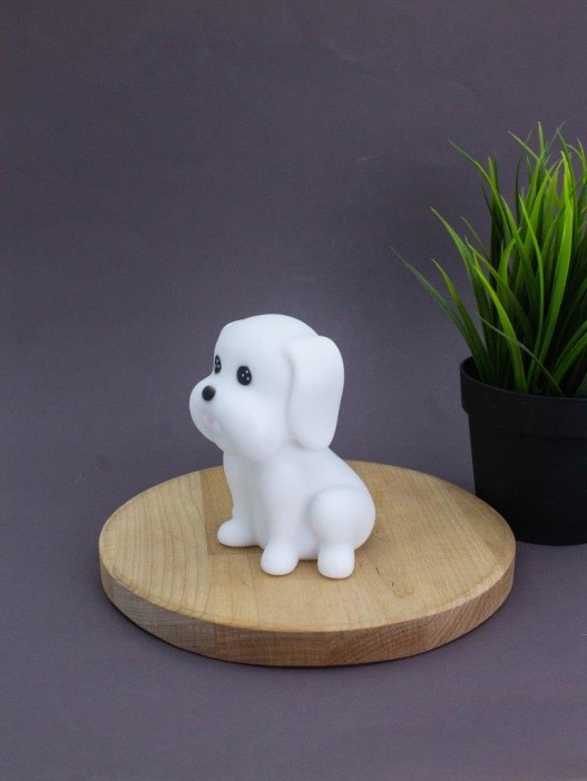 Ночник iLikeGift &quot;Sitting dog&quot;, white (7*11 см) 