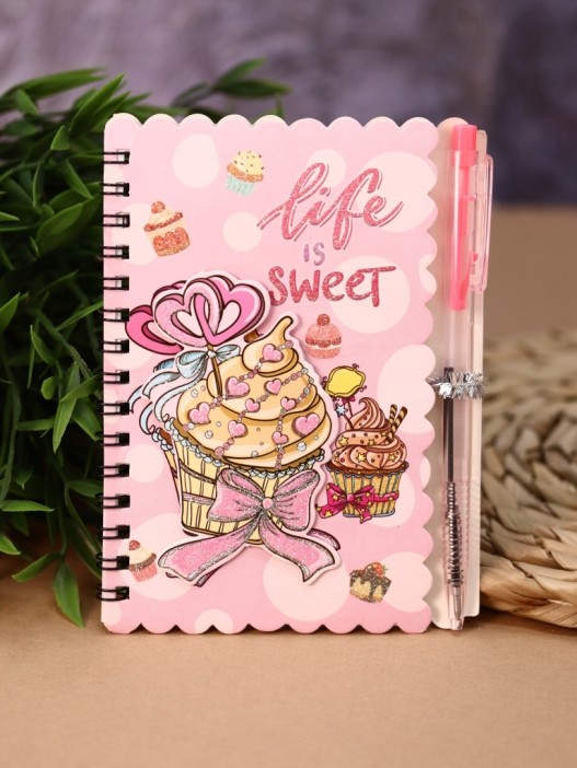 Блокнот с ручкой &quot;Десерт&quot; mix, 10*14 см 