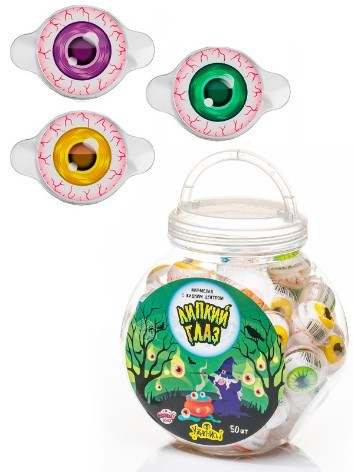 Мармелад «Липкий глаз» с жидкой начинкой, 50шт. 