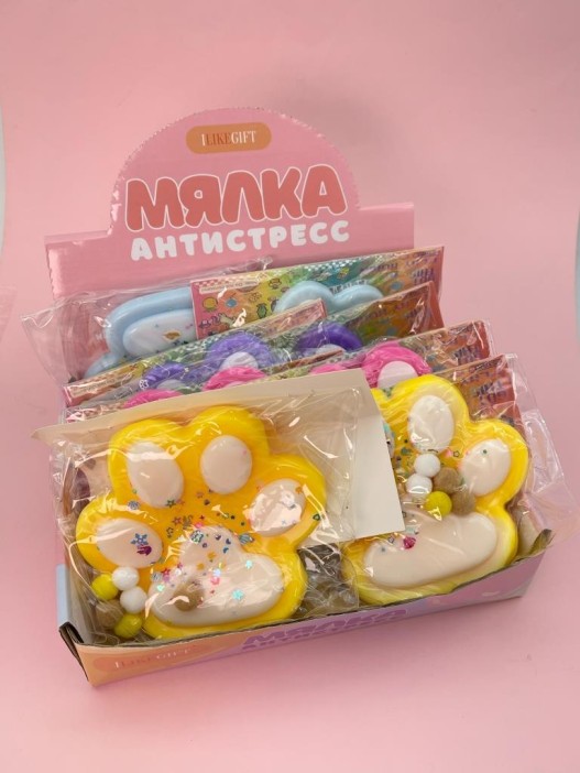 Мялка - антистресс «Игривая Таба ЛАПКА», mix, шоу-бокс 8 шт. 