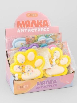 Мялка - антистресс «Игривая Таба ЛАПКА», mix, шоу-бокс 8 шт.