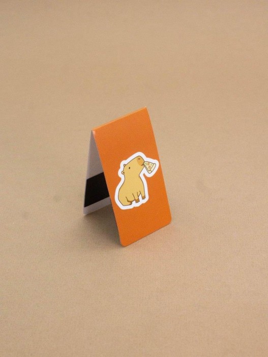 Набор магнитных закладок «Capybara pizza», 4 шт., 35х70 мм 