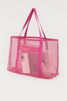 Сумка шоппер "Transparent", pink (47*12*29.5 см)