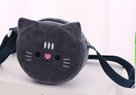 Сумочка плюшевая &quot;Black cat&quot;, black (15*13 см) 