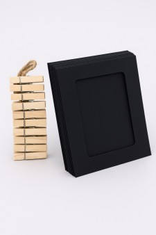 Крафтовые фоторамки "Классика", черные, 9,4*11,4 см