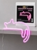 Неоновый подвесной ночник "Милый котик спит", USB, розовое свечение (27,5*20 см)