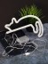 Неоновый подвесной ночник "Милый котик спит", USB, розовое свечение (27,5*20 см)