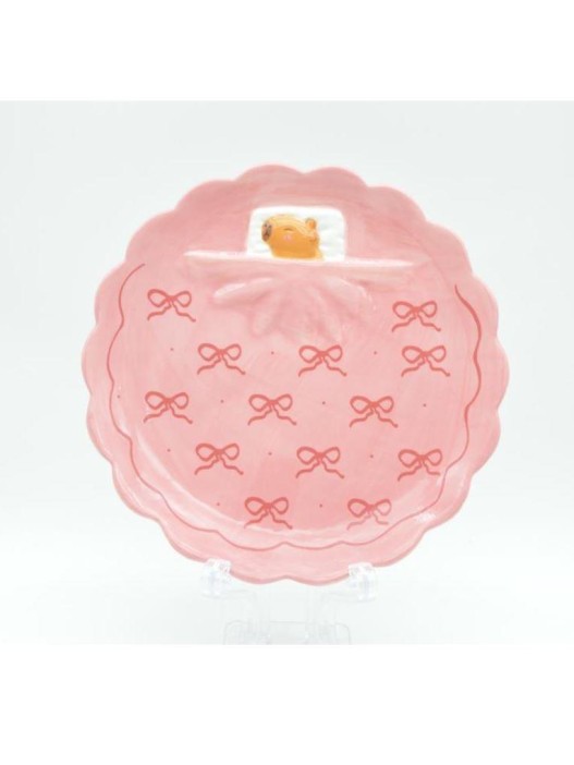 Тарелка керамическая iLikeGift «Capybara&#039;s dream», 20,2х20,2х2 см 