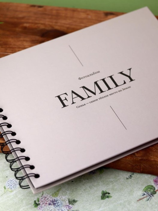 Фотоальбом &quot;Family&quot;, beige (24,5 х 19 см) 