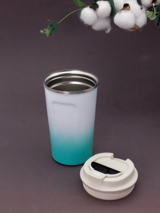 Термокружка с датчиком температуры &quot;Сoffee gradient&quot;, blue (510 ml) 