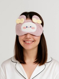 Маска для сна гелевая &quot;Curly cuties&quot;, pink