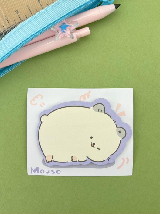 Блок-стикер для записи "Хомяк мечтает", синий 