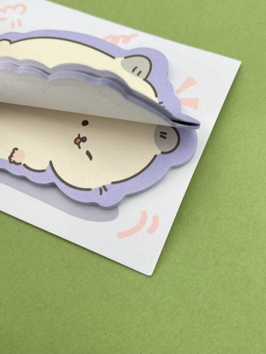 Блок-стикер для записи "Хомяк мечтает", синий 