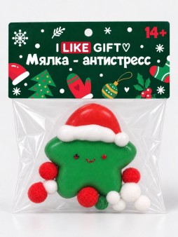 Мялка - антистресс iLikeGift "Новогодняя звёздочка", зелёная