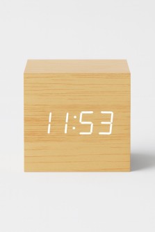 Часы-будильник электронные «Nature Digit», light, USB (6,3 x 6,3 x 6,3 см)