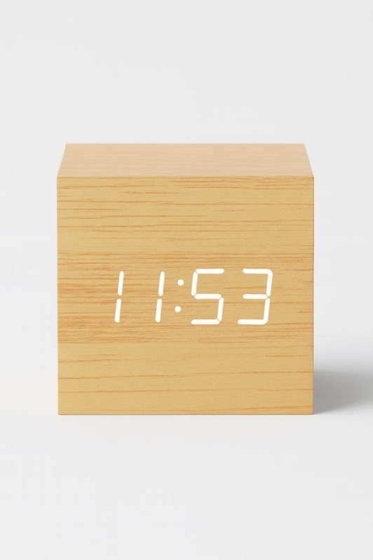 Часы-будильник электронные «Nature Digit», light, USB (6,3 x 6,3 x 6,3 см) 