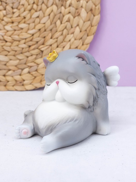 Копилка "King cat", grey (14 см), пластик 