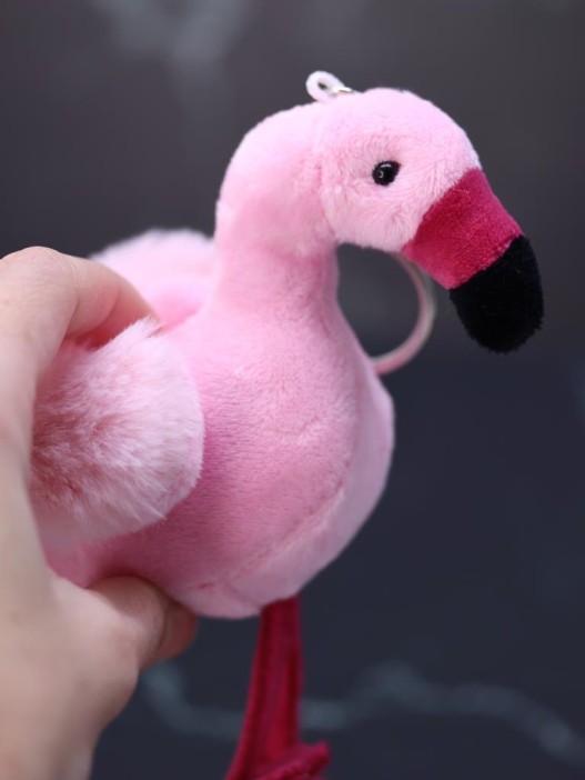 Плюшевый брелок "Flamingo colors", pink (14 см) 