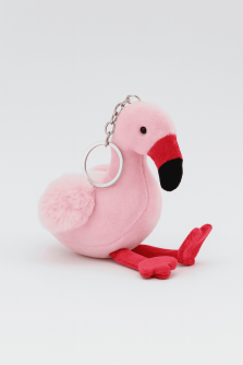 Плюшевый брелок "Flamingo colors", pink (14 см)