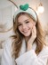 Повязка на голову GIRLY "Плюшевое сердечко", зеленая