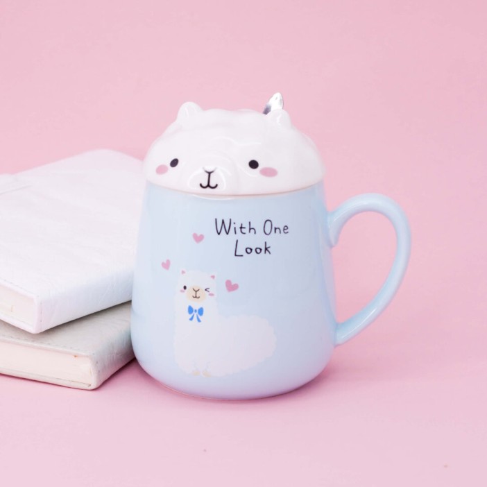 Кружка "Llama", blue (02) (400ml) 