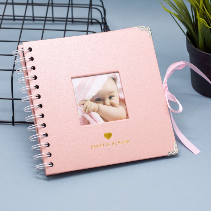 Фотоальбом &quot;Metal&quot;, pink (17,5 х 17,5 см) 