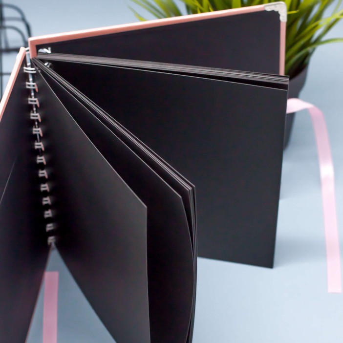 Фотоальбом &quot;Metal&quot;, pink (17,5 х 17,5 см) 