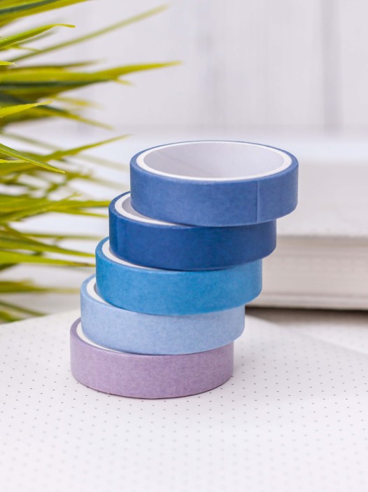 Набор клейкой ленты &quot;Intensive tone&quot;, dark green - purple, mix 