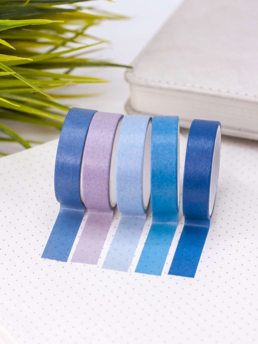 Набор клейкой ленты &quot;Intensive tone&quot;, dark green - purple, mix 